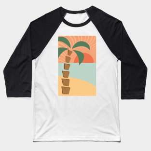 Abstract Summer Sunset Baseball T-Shirt